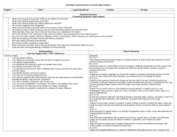 English I Novel and Longer Fiction Unit