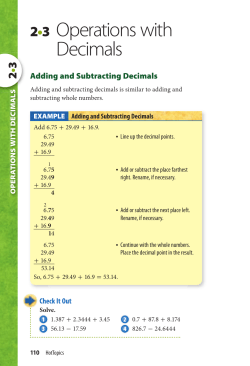 2&bull;3 Operations with Decimals - Waynesville R