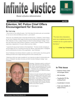 Edenton, NC Police Chief Offers Encouragement for Success