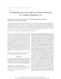 Ant Mutualism Increases Long-Term Growth and Survival of a