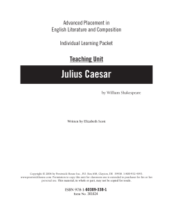 Julius Caesar - Advanced Placement Teaching Unit Sample PDF