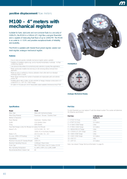 M100 &ndash; 4&rdquo; meters with mechanical register