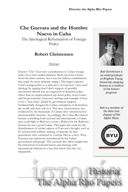 Che Guevara and the Hombre Nuevo in Cuba - E