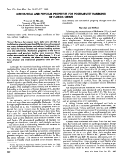 Mechanical and Physical Properties for Postharvest Handling of