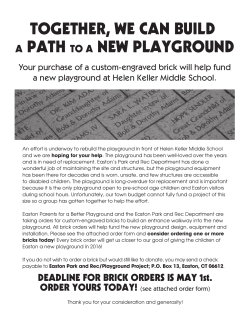 together, we can build a path to a new playground