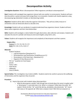 Decomposition Activity