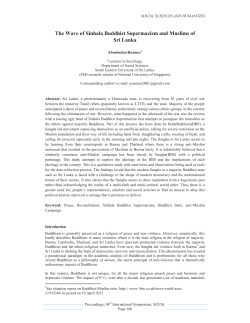 The Wave of Sinhala Buddhist Supermacism and Muslims of Sri Lanka