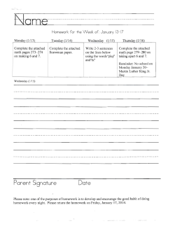 Parent Signature Date