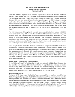 THE PITTSBURGH CONCERT CHORALE POPS CONCERT: BIG