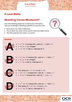 Sketching curves whodunnit lesson element - Answer sheet