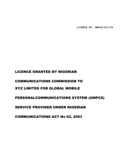 gmpcs - Nigerian Communications Commission