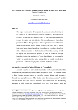 Davis, Alexander : Fear, Security and the Other