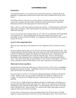 COPPERMINE RIVER Introduction The