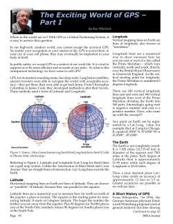 The Exciting World of GPS &ndash; Part I