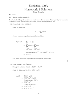 Statistics 100A Homework 4 Solutions