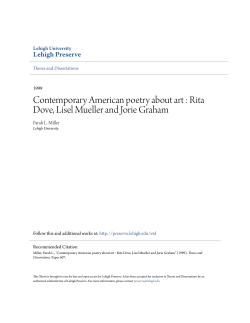 Contemporary American poetry about art : Rita Dove, Lisel Mueller