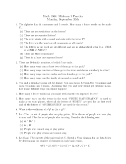 Midterm 1 Practice Worksheet