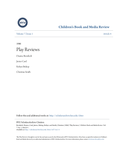 Play Reviews - BYU ScholarsArchive