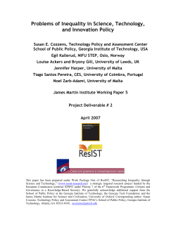 Problems of Inequality in Science, Technology, and Innovation Policy