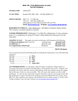 Fall 2016 Syllabus - El Camino College