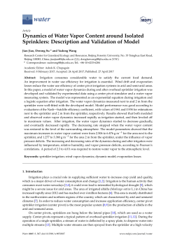 Dynamics of Water Vapor Content around Isolated Sprinklers
