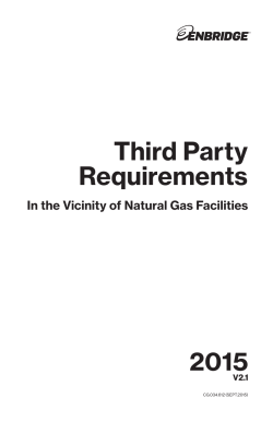 Third Party Requirements in the Vicinity of Natural Gas Facilities