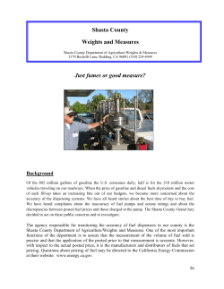 Shasta County Weights and Measures Just fumes or good measure?