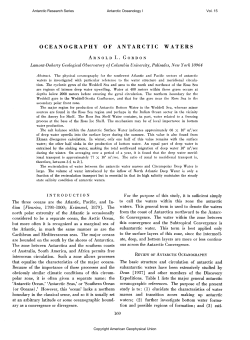 Oceanography of Antarctic Waters - Lamont