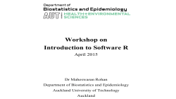Introduction to Software R