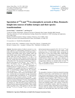 Speciation of 127I and 129I in atmospheric aerosols at Ris&oslash;, Denmark