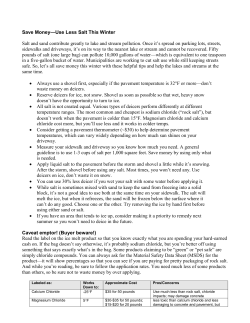 Save Money&mdash;Use Less Salt This Winter Salt and sand contribute