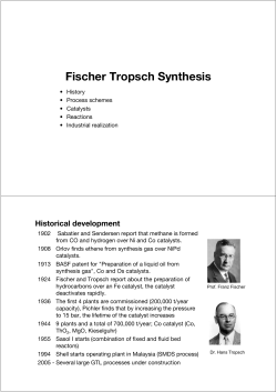 Fischer Tropsch Synthesis