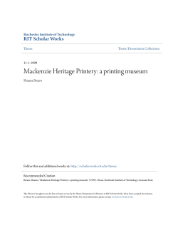 Mackenzie Heritage Printery: a printing museum