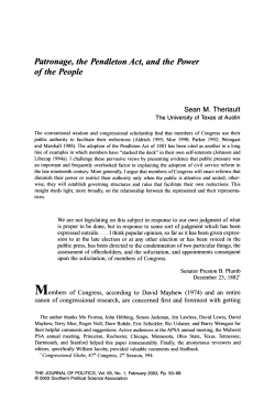 Patronage, the Pendleton Act, and the Power of the People