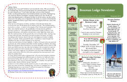 Bozeman Lodge Newsletter