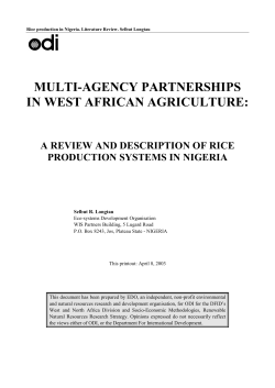 A review and description of rice production systems in Nigeria -