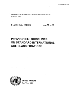 provisional guidelines on standard international age classifications