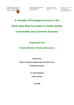 A Valuation Of Ecological Services In The Great Lakes Basin
