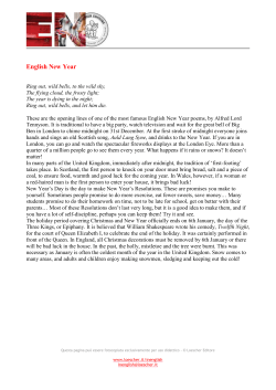 English New Year - In English