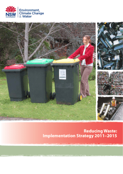 Reducing Waste: Implementation Strategy 2011-2015