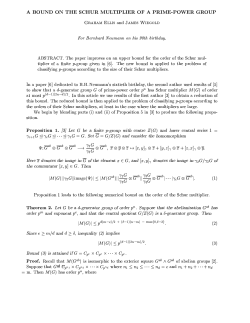 A BOUND ON THE SCHUR MULTIPLIER OF A PRIME