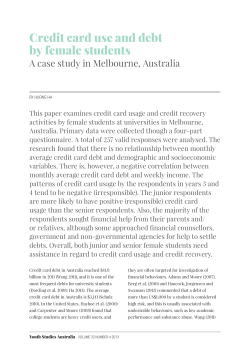Credit card use and debt by female students