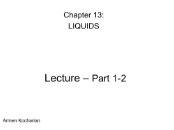 Chapter 13: LIQUIDS