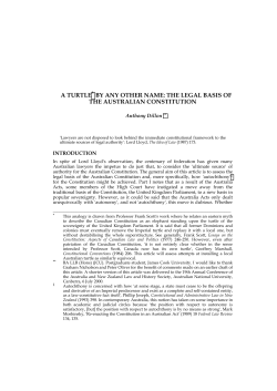 The Legal Basis of the Australian Constitution (PDF 259KB)