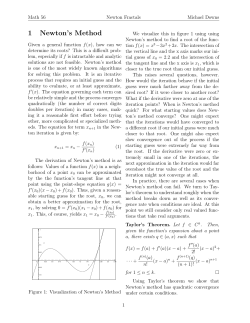 1 Newton`s Method