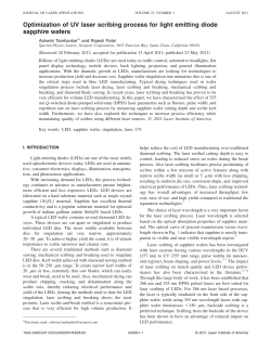 Optimization of UV laser scribing process for light - Spectra
