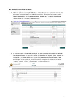 Submit Clause Based Documents Guide