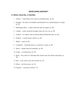 DEVELOPING AIRCRAFT A. Define, Describe, or Identify: