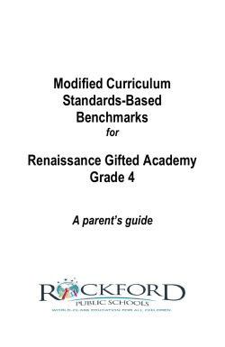 Gifted Grade 4 Benchmarks