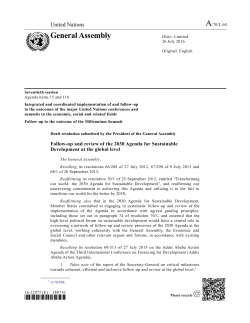 Follow-up and review of the 2030